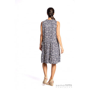 Abito blu viscosa "231170" - Donna