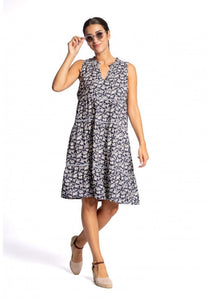 Abito blu viscosa "231170" - Donna