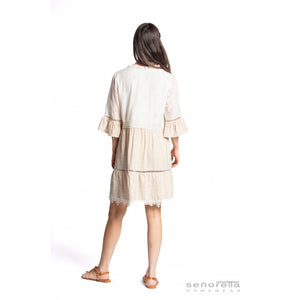 Abito viscosa lino "231149" - Donna