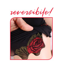 Carica l&#39;immagine nel visualizzatore di Gallery, Collant reversibile &quot;Roses&quot; - Donna
